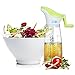Salad Dressing Shaker Mixer - 200% Better Mixing With Emulstir Blender - 400ml Heavy Duty Salad Maker With Pourer - For Dressings, Sauces, Marinades And Dips