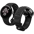 Caseology Parallax for Google Pixel Watch - 3 Band 41mm, for Pixel Watch 1 & 2 [Band with Case] - Matte Black