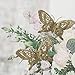 Butterfly Clip-On Decorations - Set of 12 Butterflies - Party Decorations - Craft Accessory - 4 Colors Blue Silver Red Gold - Each Measures 5 1/2