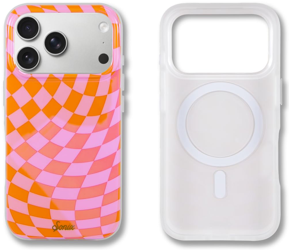 Photo 1 of Sonix Phone Case for iPhone 17 Pro | Compatible with MagSafe | 10ft Drop Tested | Checkmate Pink
