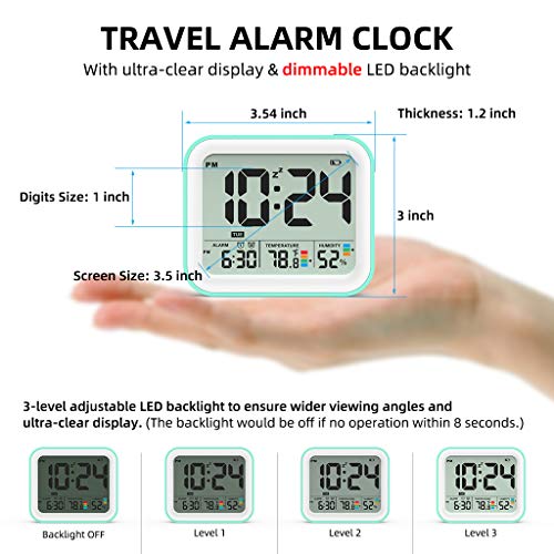 FULLWILL Digital Alarm Clock, Dual Smart Alarm with Workdays/Weekends