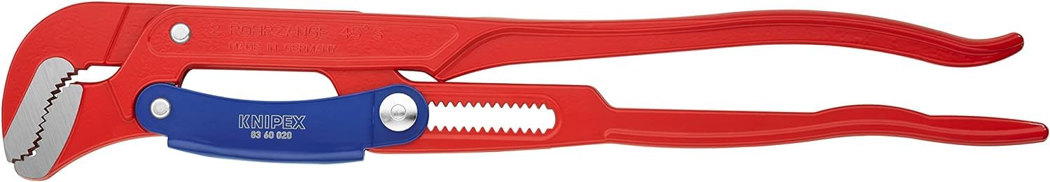 KNIPEX Pipe Wrench S-Type with Fast Adjustment Red Powder-Coated 560 mm, 83 60 020