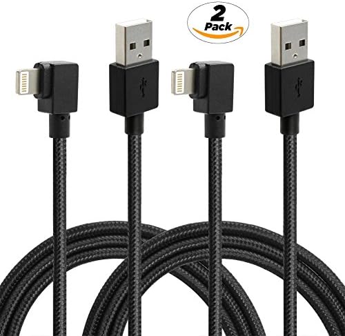 ilandle Lightning Cable Right Angle Lightning to USB 3.3ft Braided for iPhone 7S/7 iPhone 6S/6 iPhone 5/5S/5C iPad/iPod