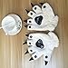 Unisex Bear Plush Paw Claw Gloves Soft Winter Mittens White