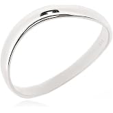 SOVATS Sterling Silver Band Ring, Nickel-Free Minimalist Jewelry for Women