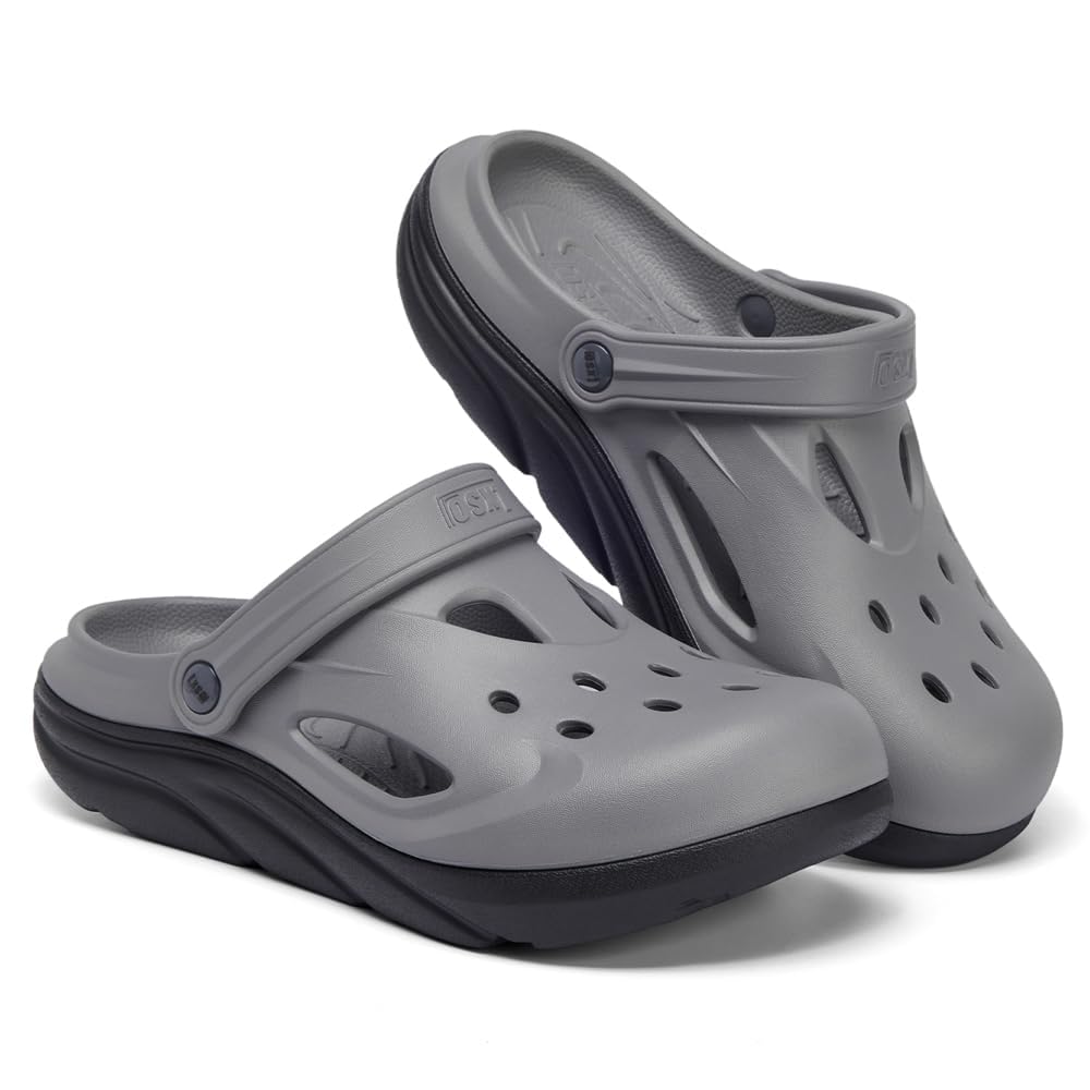 Photo 1 of *USED*
Mens Orthotic Clogs Garden Shoes Recovery Sport Sandals Arch Support Slip-on Mules Outdoor Beach Slippers Plantar Fasciitis (Gray/Black, Adult, Men, 8.5, Numeric, US Footwear Size System, Medium)