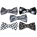 Ravenhill Premium Mens Pre-tied Assorted Pattern Adjustable Neck Tie Bowties 5-pack Mixed Color (Formal Stripes)