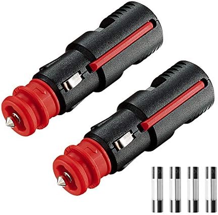 Xmdirect Dc 12v 24v シガー ライター アダプター 10a 16a ヒューズケーブル延長 12mm ヨーロッパ Male Hella Bike Din または米国 21mm Auto ソケットに適合します 2xpcs