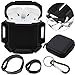 Moretek Silicone Protective Airpods Accessories Cases Cover for Apple Airpods & Airpods2 & Airpods 2 Charging Case (Black)