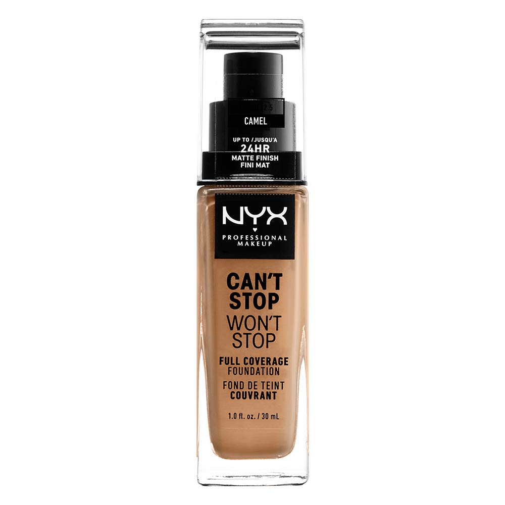 NYX PROFESSIONAL MAKEUP Can't Stop Won't Stop Full Coverage Foundation Makeup, Camel, 1 Ounce