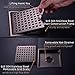 Orhemus Square Shower Floor Drain with Removable Cover Grid Grate 6 inch Long, SUS 304 Stainless Steel Brushed Bronze Finished