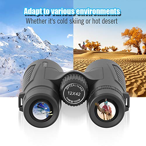 Jumelle Enfant 12 X 42 Jumelles Compactes Pour Adultes Avec HD Vision Clair Et Faible Lumiere Vision Adorrgon Haute Puissance Et Portable Jumelles Pour Observation Des Oiseaux De Chasse Scenery Concerts Sports