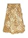LaceQin 5 Yards 3D Swiss Yarn Lace Wedding African Lace Fabric French Royal Lace Fabric Silver White Yellow 4 Colors (Gold)