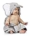 Bearington Baby Lil' Spout Elephant Hooded Bath Towel, 24