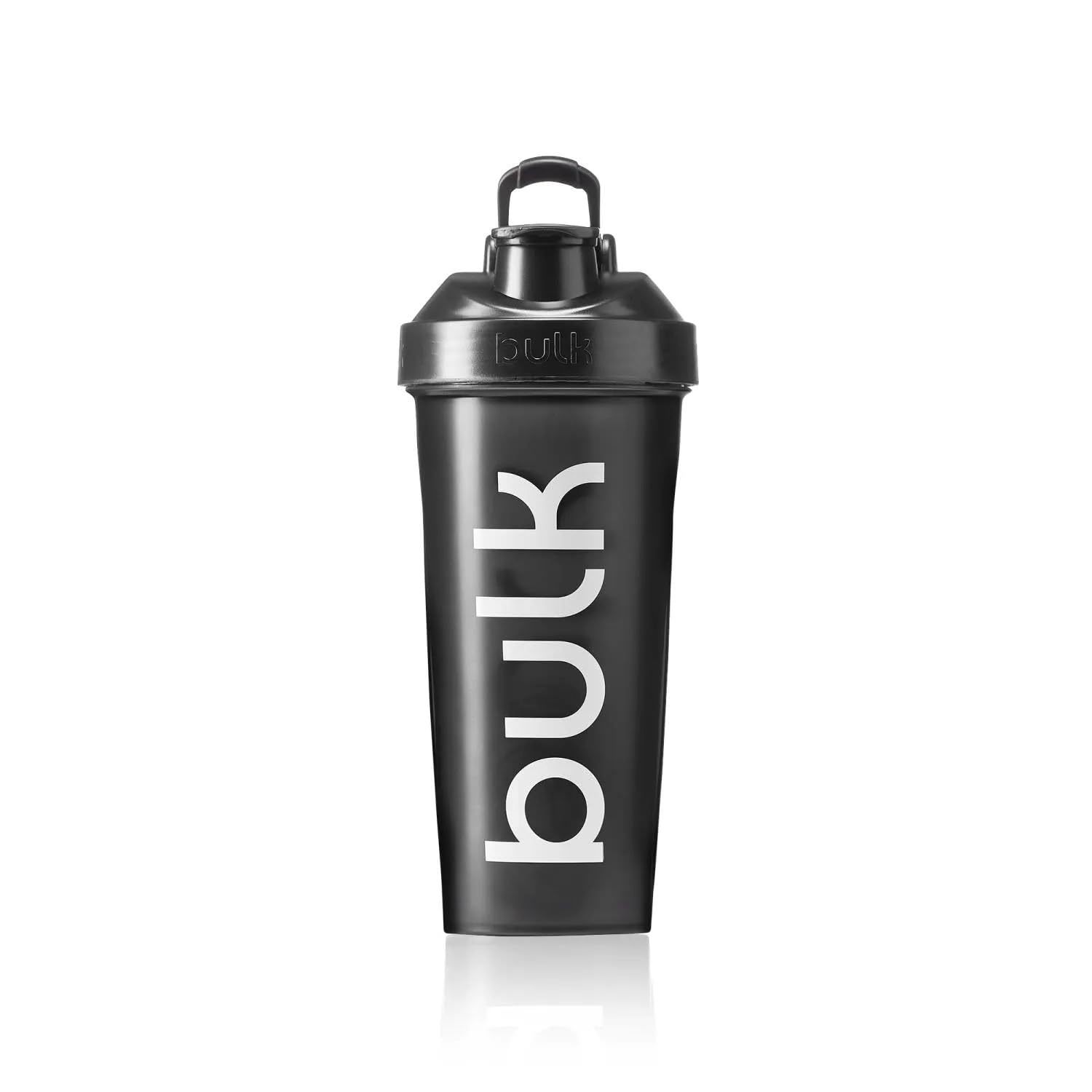 Bulk Iconic Shaker Bottle, 1000ml, Gunmetal Black, Leak-Proof, BPA-Free, Wire Mixing Ball for Lump-Free Shakes, Convenient Carry Handle, Transparent Fill Level, Dishwasher Safe