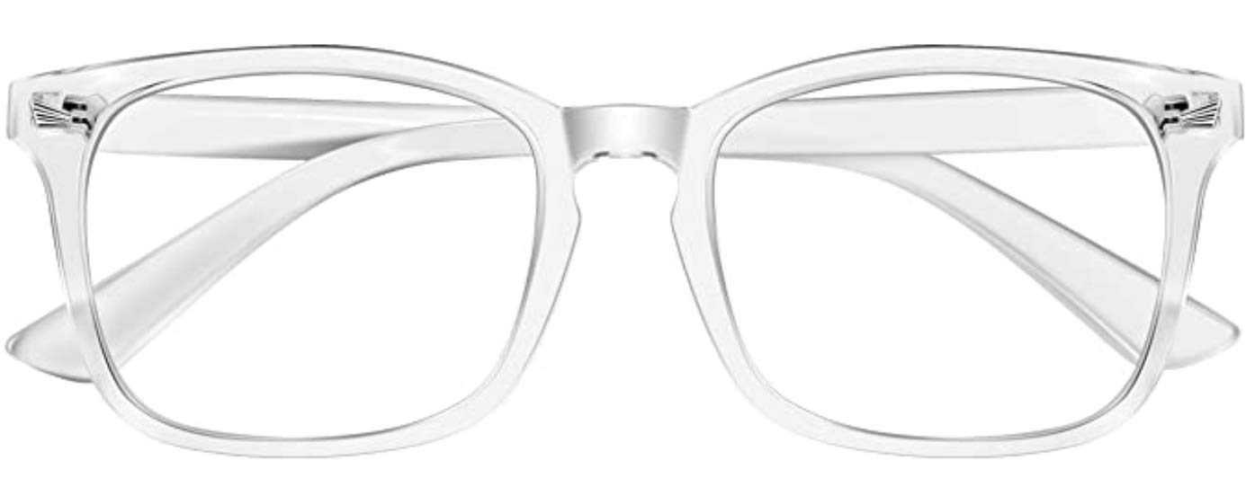 DripShip DRIP Blue Light Blocking Glasses Eyes Optics Computer Gaming Protect Filtering Men Women Anti Eyestrain Glare Headache Retro Vintage Fashion (Transparent Clear)