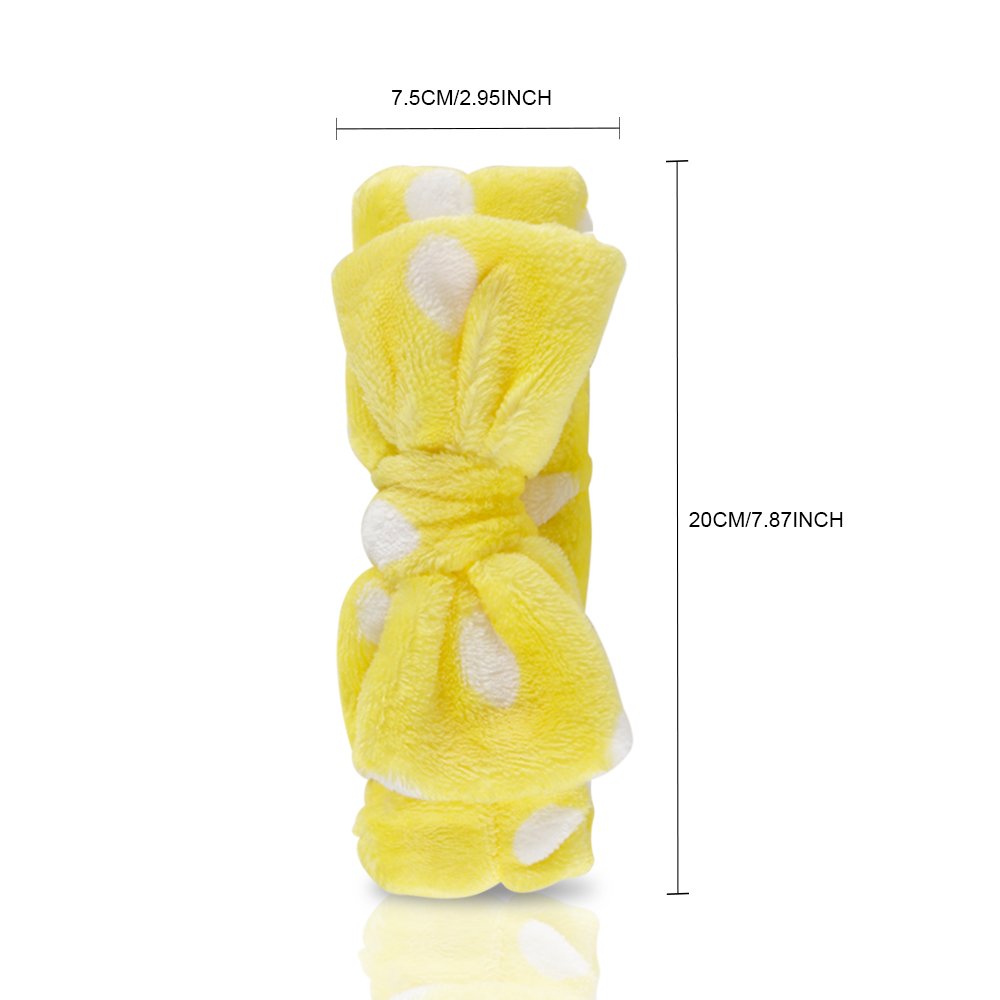 Bow HeadBands, Teenitor Women Headbands for Makeup Cosmetic Facial Shower Spa Elastic Hair Band Hairlace Headband for Baby girls Yellow Blue Green Purple Pink, 5pcs : Beauty