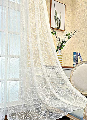 Luxurious Sheer Curtains Rod Pocket Voile Window Treatments