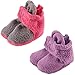 Luvable Friends Fleece Scooties, 2 Pack, Pink and Lilac, 6-12 Months