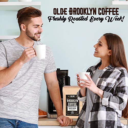 5 lb Coffee Beans - Whole Bean Coffee Medium Roast - Gourmet Coffee, Fresh Roasted Coffee, 5 Pound (5lb) Bag By Olde Brooklyn Coffee