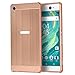 Sony Xperia XA Ultra Case, Ranyi [Brushed Metal Series] Luxury Aluminum Metal Bumper Frame Detachable + Smooth Brushed Hard Back Cover [Slim & Thin] Case for Sony Xperia C6 (rose gold)