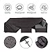 Kinsunny 7Pcs Wicker Rattan Sofa Weatherproof Protective Cover with Bag Black