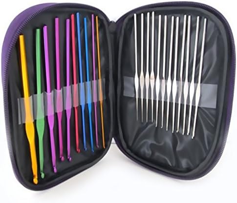 Crochet Hooks Handle Set 22 Pcs Multi-colour Aluminum Knitting Needles Knit Weave Craft Yarn Costura Crochet Hook Sewing Del Ganchillo