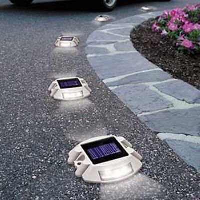 8 Pack Solar LED Markers for Pathway Driveway Lights Dock Path Step Road Safety