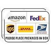 Sicol Plus Package Delivery Signs (02 pack) Package Delivery Stickers size 10 x 7 Inches Over Lamination Delivery Signs for Packages