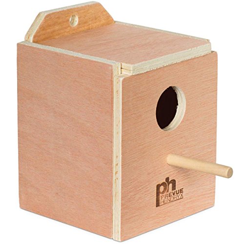 Prevue-Hendryx Parakeet Nest Box Outside Mount (Medium, 8Inch L x 6Inch W x 6Inch H)