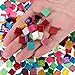 Chengu 400 Piece/ 300 g Assorted Colors Mosaic Tiles Glitter Crystal Mosaic Home Decoration for DIY Crafts Supply, Square, 1 by 1 cm