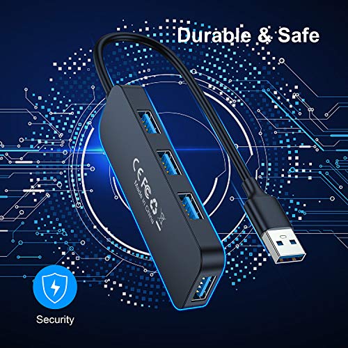 USB 3.0 Hub, Beikell USB Data Hub 4 Ports Ultra Slim High Speed for Macbook, Mac Pro/Mini, iMac, Surface Pro, XPS, USB Drives, Notebook PC, Laptop, External Hard Drives, etc. - Image 6