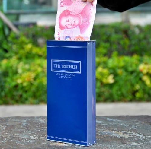 Book Style Dictionary Bill/banknote Bank Can Money Box Piggy Bank, It Can Hold 200 Bills, Blue