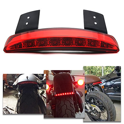 Motorcycle Chopped Rear Fender Edge LED Brake License Plate Tail Light Stop Running Light Turn Signal Lamp for Harley Sportster XL883N 1200N XL1200V XL1200X