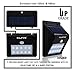 ILLUNITE Solar Light Bright 10 LED Waterproof Motion Sensor Security Detachable Design Light for Indoor, Outdoor, Yard, Driveway, Garden Path, with Extra Long Extension Cords