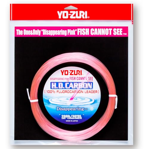 Yo-Zuri 27,7 m HD Fluorocarbon Vorfachschnur, Pink, 90,7 kg
