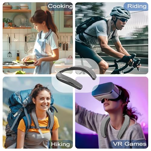 kozyone Neckband Bluetooth Speaker, Portable Wireless Speaker with Built-in Microphone and TF Card Slot, 12-Hour Playtime, 3D Stereo Surround Sound