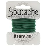 BeadSmith Soutache Braided Cord 3mm Wide - Forest Green (3 Yard Card)