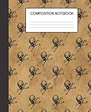 Paperback Composition Notebook: Vintage Halloween College Ruled Notebook Lined School Journal Book