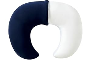 QUENESS Nursing Pillow, Plus Size Breastfeeding Pillow Original Support for Baby Boys Girls Breastfeeding Essentials, with Removable Soft Cotton Cover (Dark Blue, Large (25.59 * 20.08 * 6.30 Inches))