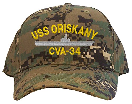 USS Oriskany CVA-34 Embroidered Baseball Cap - Digital Camo