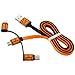 Blueidea® 3 in 1 Micro USB Cable Type C Cable (3.3ft), High Speed Charging Cable Data Cable For iPhone & Android Smartphone, Tablet, New Apple Macbook, Lumia 950XL, OnePlus 2, Samsung, etc. (Orange)