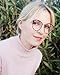 AMOMOMA Round Blue Light Blocking Glasses Computer Glasses Eyewear Frame AM5001, Pink Frame/Clear Lens