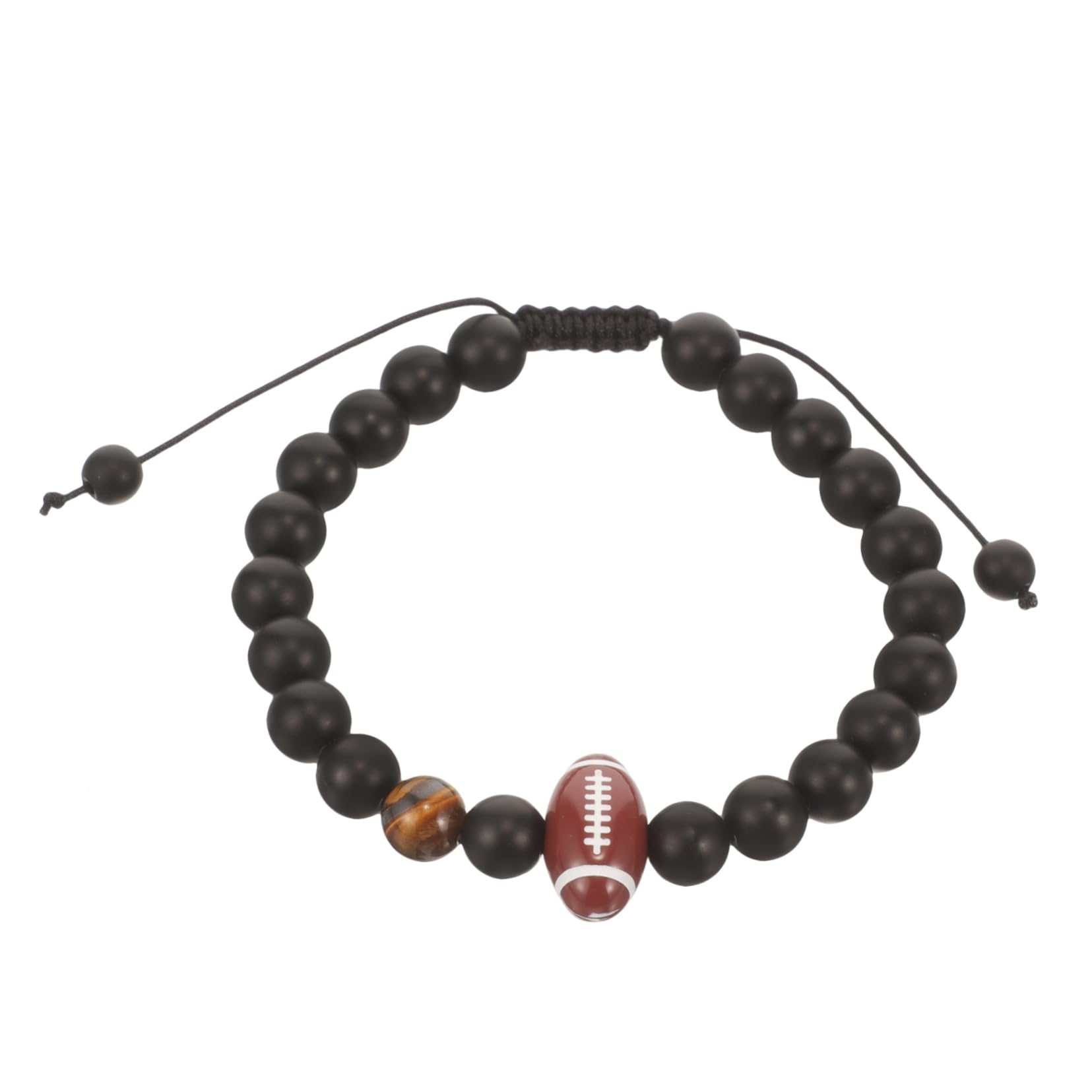 Milisten Football Bracelet Rugby Bracelet Decorative Wrist Bracelet Chic Sports Bracelet Delicate Bracelet Small Wrist Bracelet Sports Themed Bracelet Compact Bracelet Frosted Stone