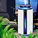 Portable USB Humidifier with Fan, 900ML Ultrasonic Cool Mist Humidifier Air Refresher with 7 Colors Light Changing for Bedroom Home Office Travel Baby Bedroom, Auto Shut-Off, Super Quiet (White/Black)