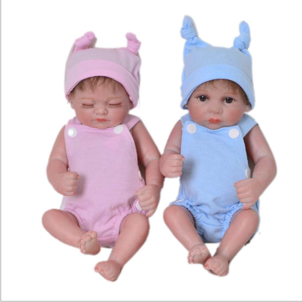 Prezzo NACHEN Gemelli Reborn Bambole 26cm Simulazione Baby Boy Lampeggiante Chiuso Eye Silicone Bambola Natale Regali Offerte