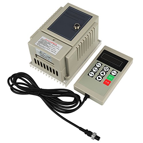 Frequency Converter,Inverter Frequency Converter 220V 0.75KW Variable Frequency Drive, 4A Single Phase Variable Speed Motor Drive Frequency Inverter for CNC Router Milling Machine Spindle Motor Speed
