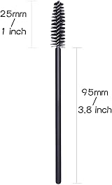 ILLUVA Disposable Eyelash Brush 100 PCS Eyebrow Mascara Applicator Wands Black view 2