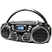 Sylvania Portable Bluetooth CD Radio BoomBox, Black