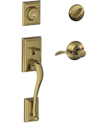 SCHLAGE Addison Single Cylinder Handleset and Georgian Knob